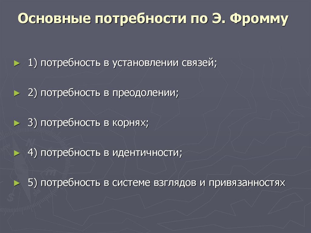 3 признака потребности