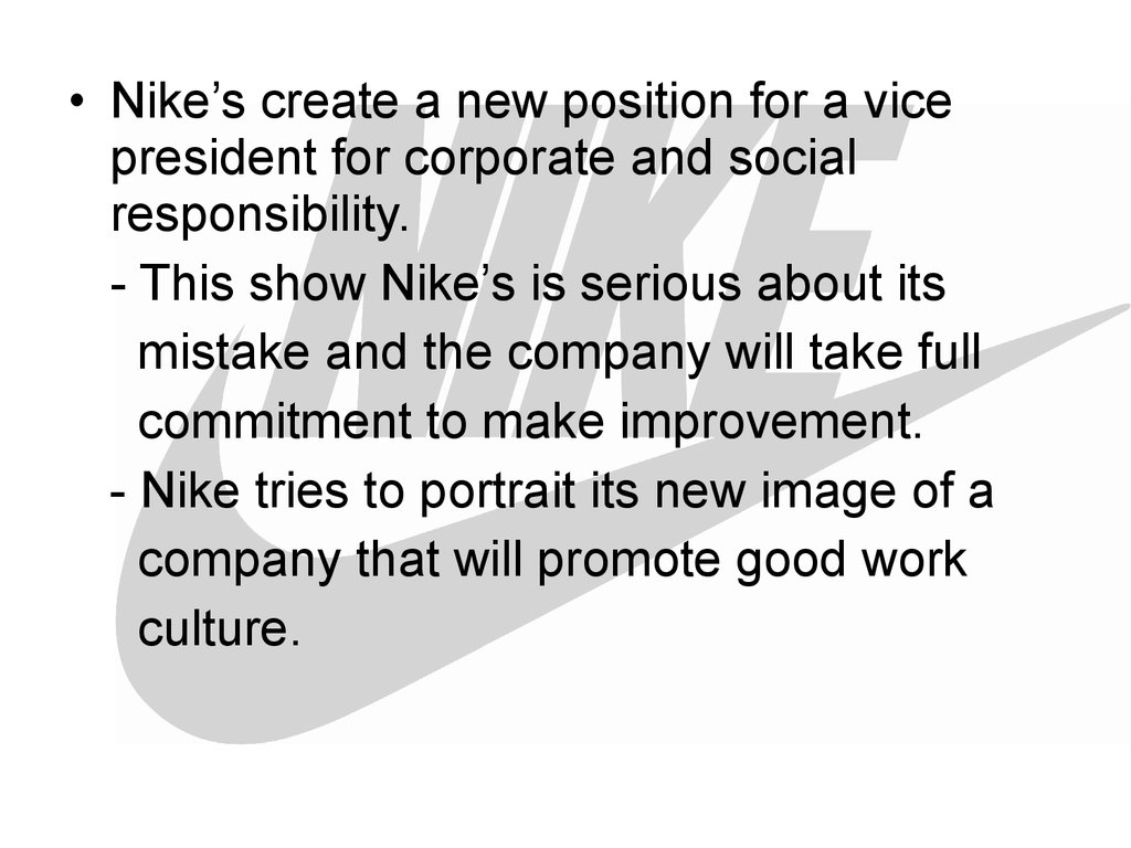 conclusion of nike company