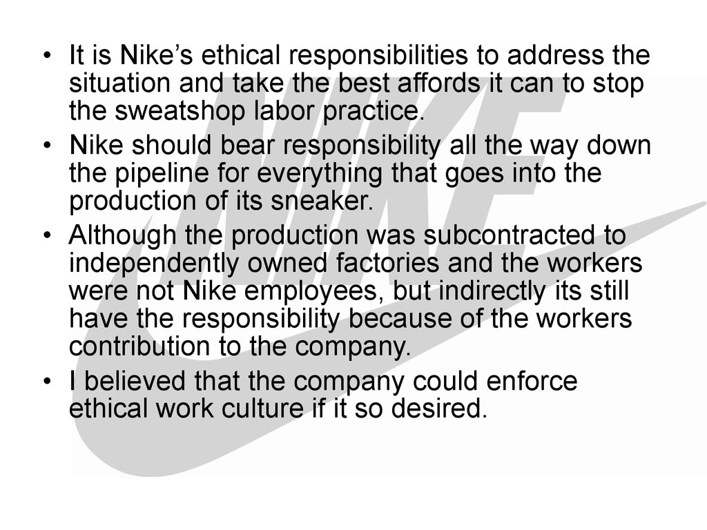 conclusion of nike company