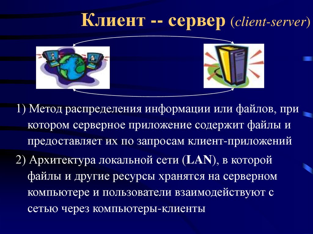 Клиент -- сервер (client-server)