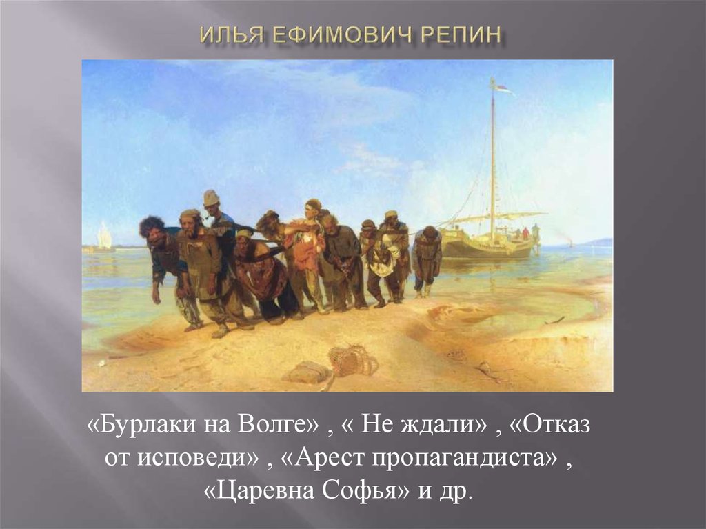 Где писалась картина бурлаки на волге. Полотно Ильи Репина «бурлаки на Волге».