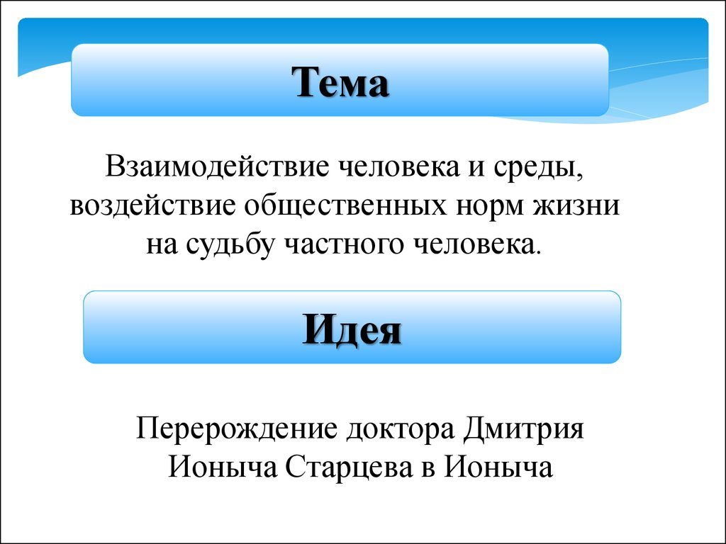 Основная мысль рассказа ионыч. Основная идея произведения Ионыч Чехов. Ионыч идея. Ионыч тема и идея.