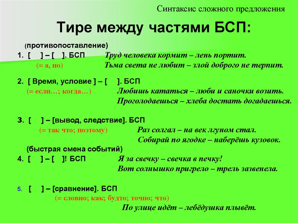 Схема предложения с дефисом