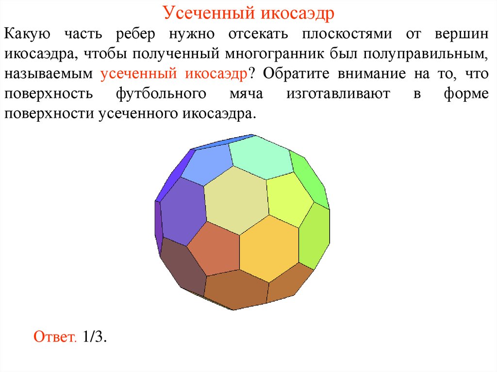 Схема усеченного икосаэдра