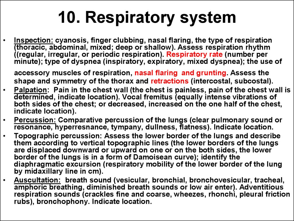 10. Respiratory system