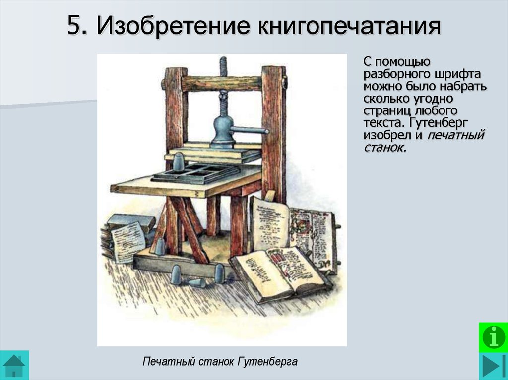 Печатный станок презентация