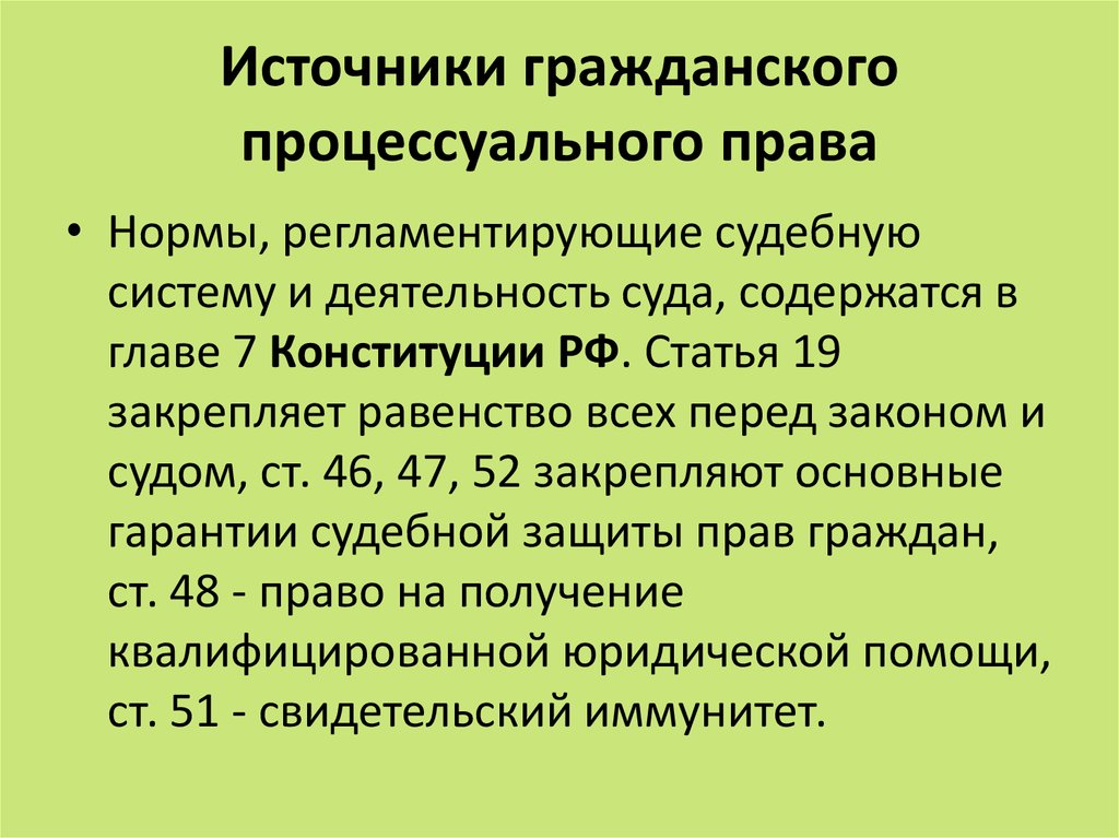 Гражданское процессуальное право презентация 10 класс