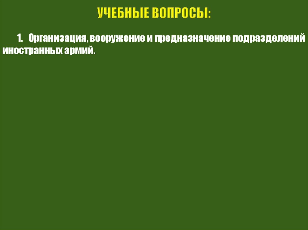 УЧЕБНЫЕ ВОПРОСЫ: