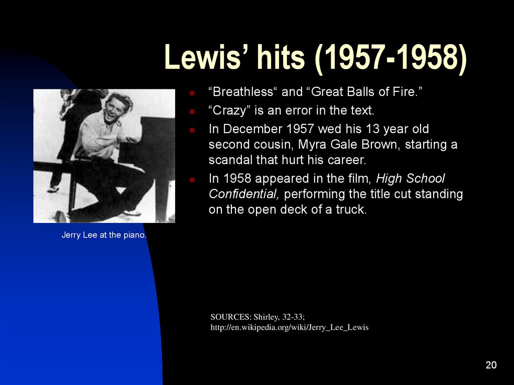 Lewis’ hits (1957-1958)