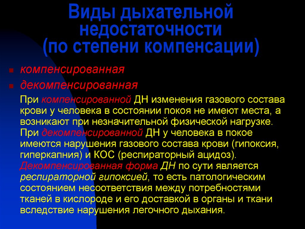 Хроническая дыхательная недостаточность презентация