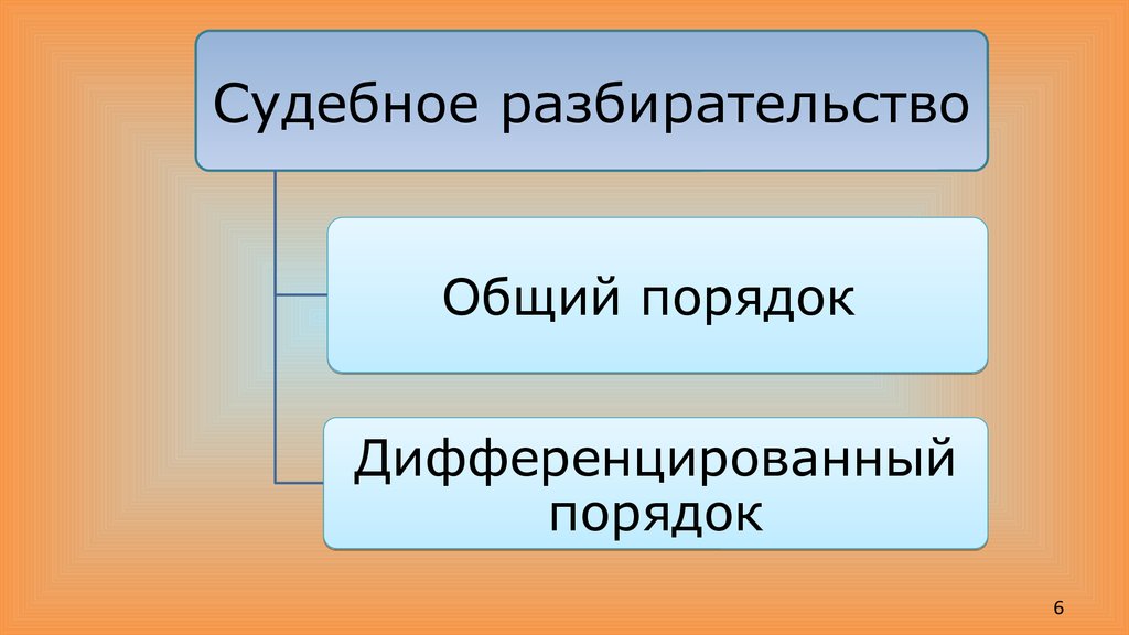 Общий порядок судебного