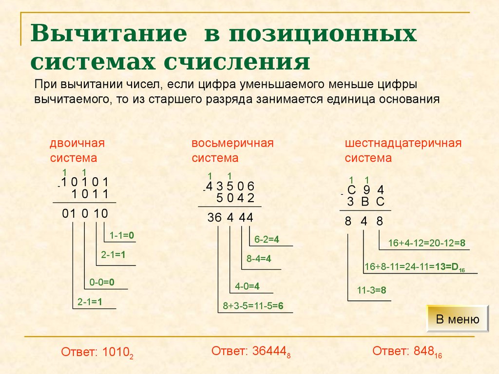 Технологическая карта урока системы счисления 8 класс