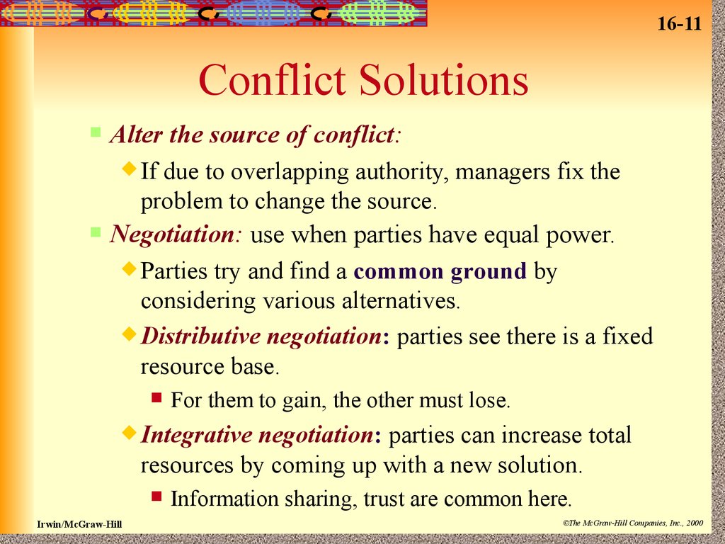 solutions to armed conflict