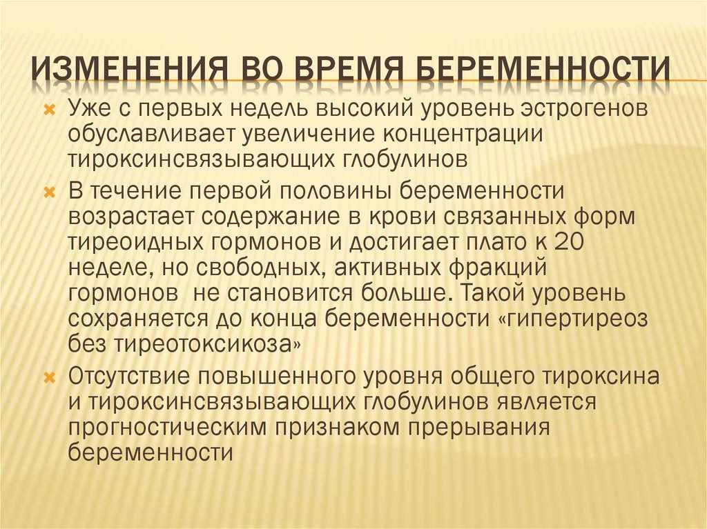 Изменения во время беременности