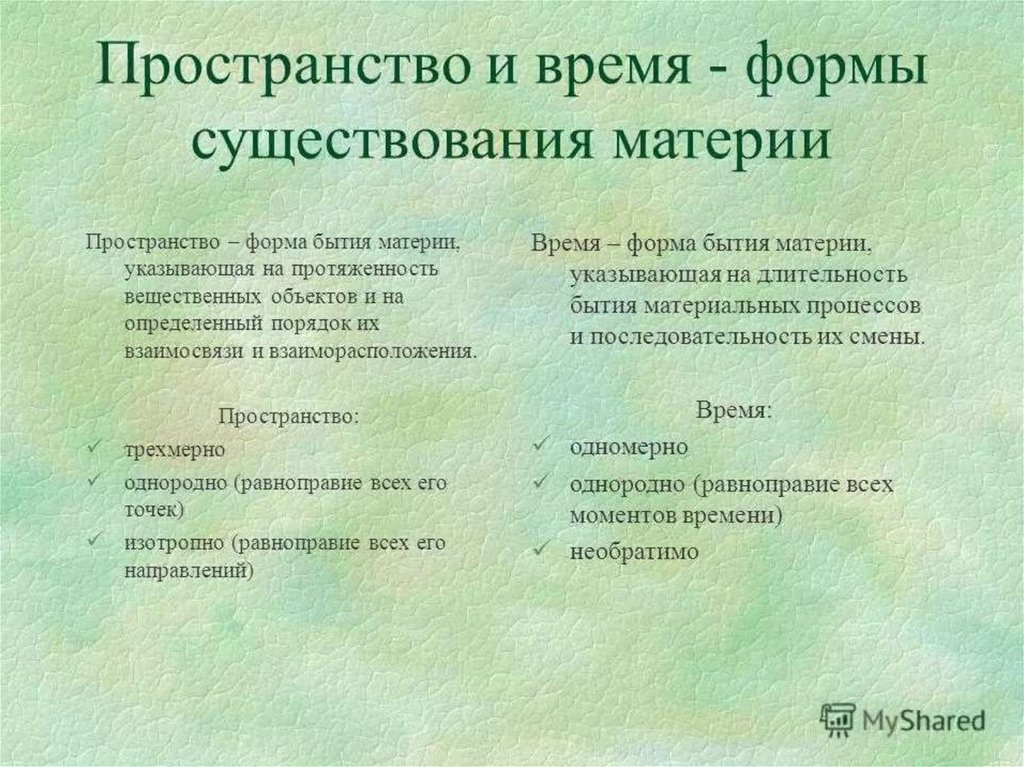 Существование направление. Пространство и время формы существования материи. Пространство и время как формы существования материи философия. Пространство как форма существования материи. Основные формы существования материи (пространство и время)..