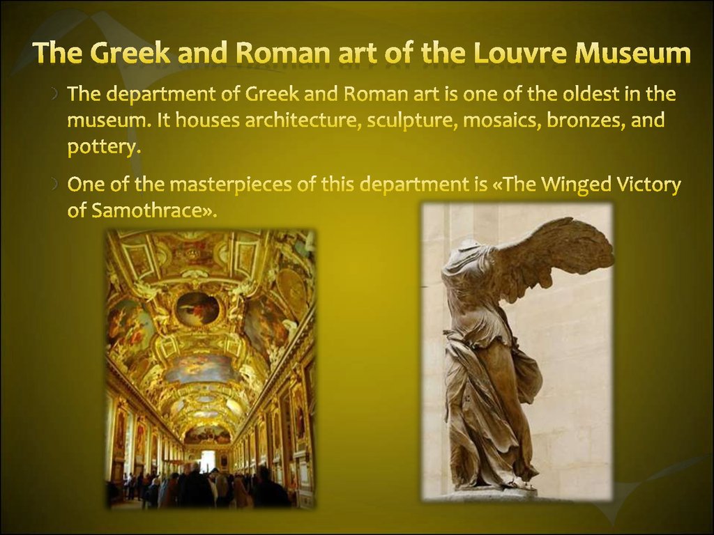 The Greek and Roman art of the Louvre Museum