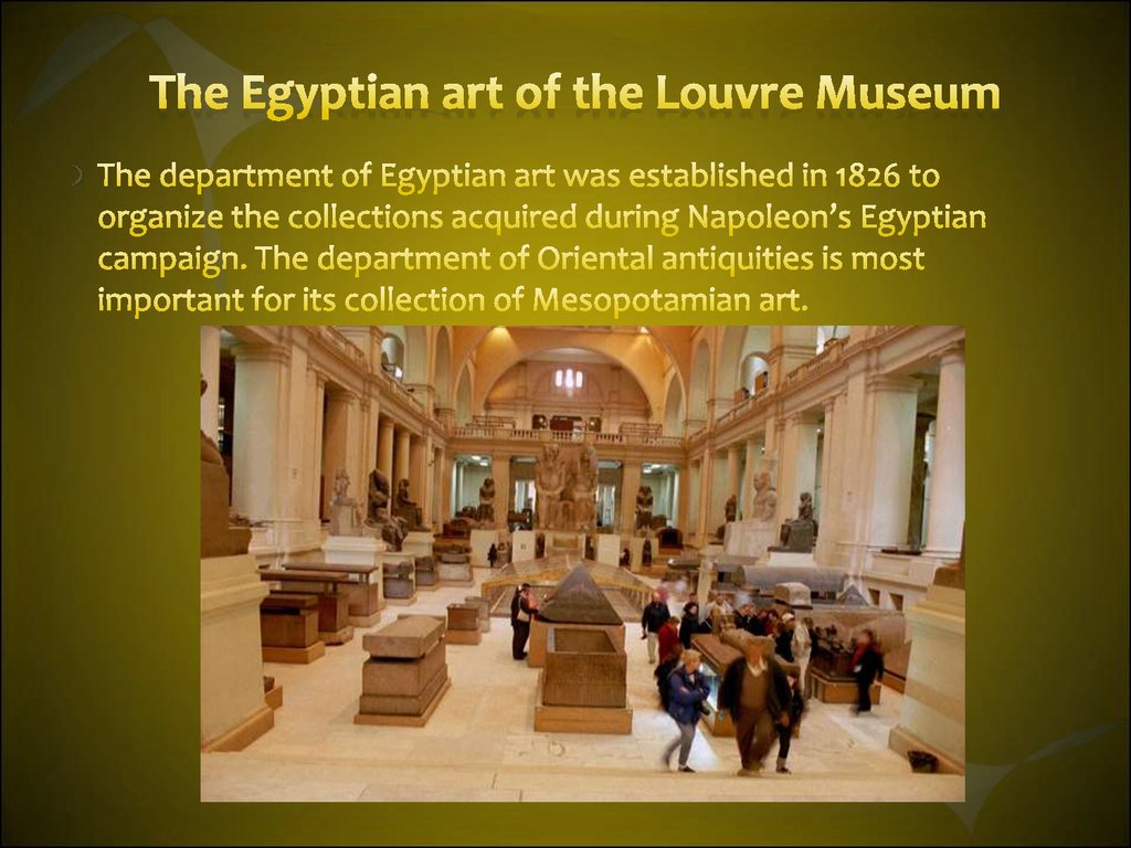 The Egyptian art of the Louvre Museum