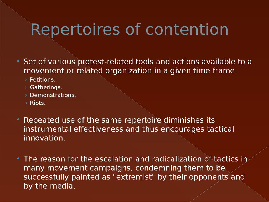 Repertoires of contention