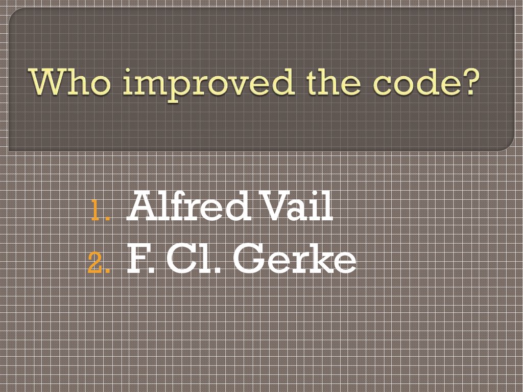 Who improved the code?