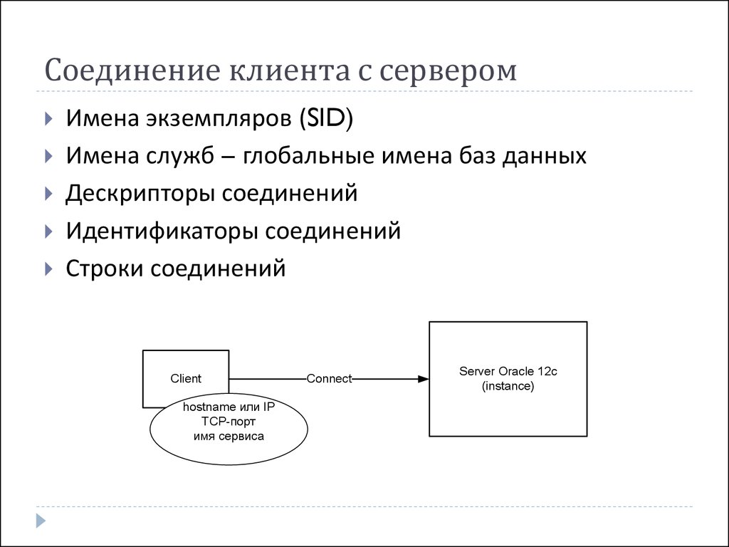 Строки подключения