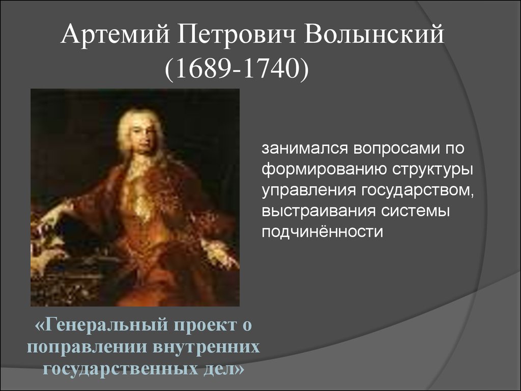 Артемий Петрович Волынский (1689-1740)