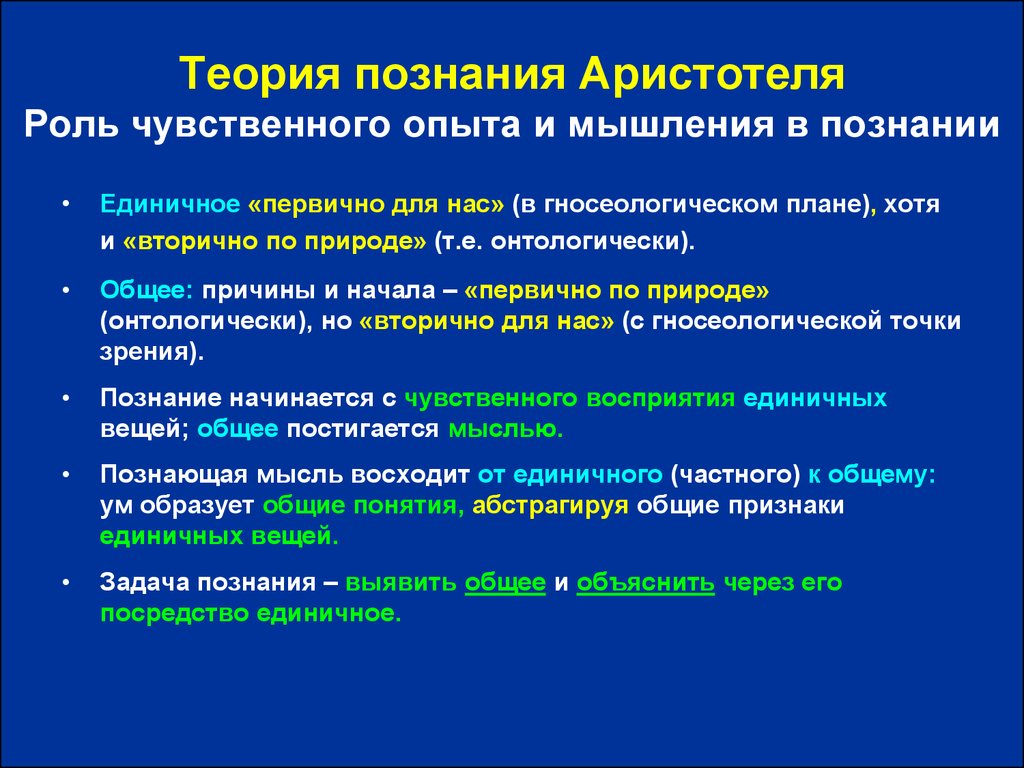 Абсолютизация роли чувственных данных в философии