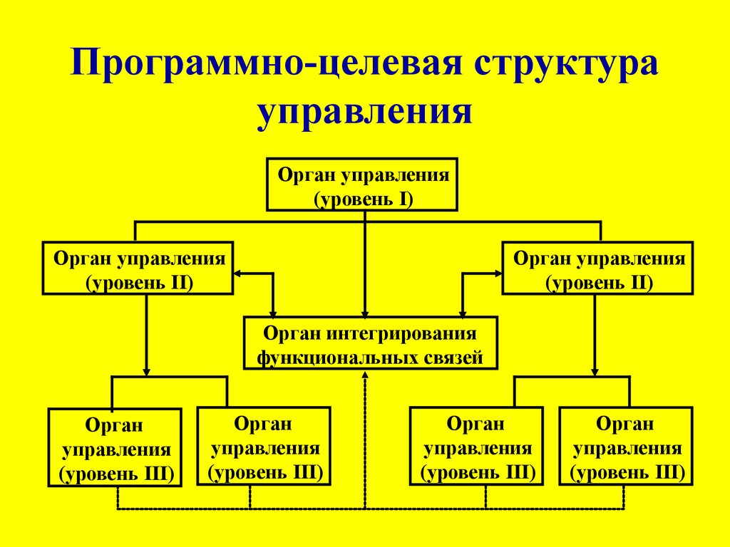Виды органов управления. Программно-целевая организационная структура управления. Целевая организационная структура схема. Программно-целевой Тип организационной структуры. Матричная целевая организационная структура.