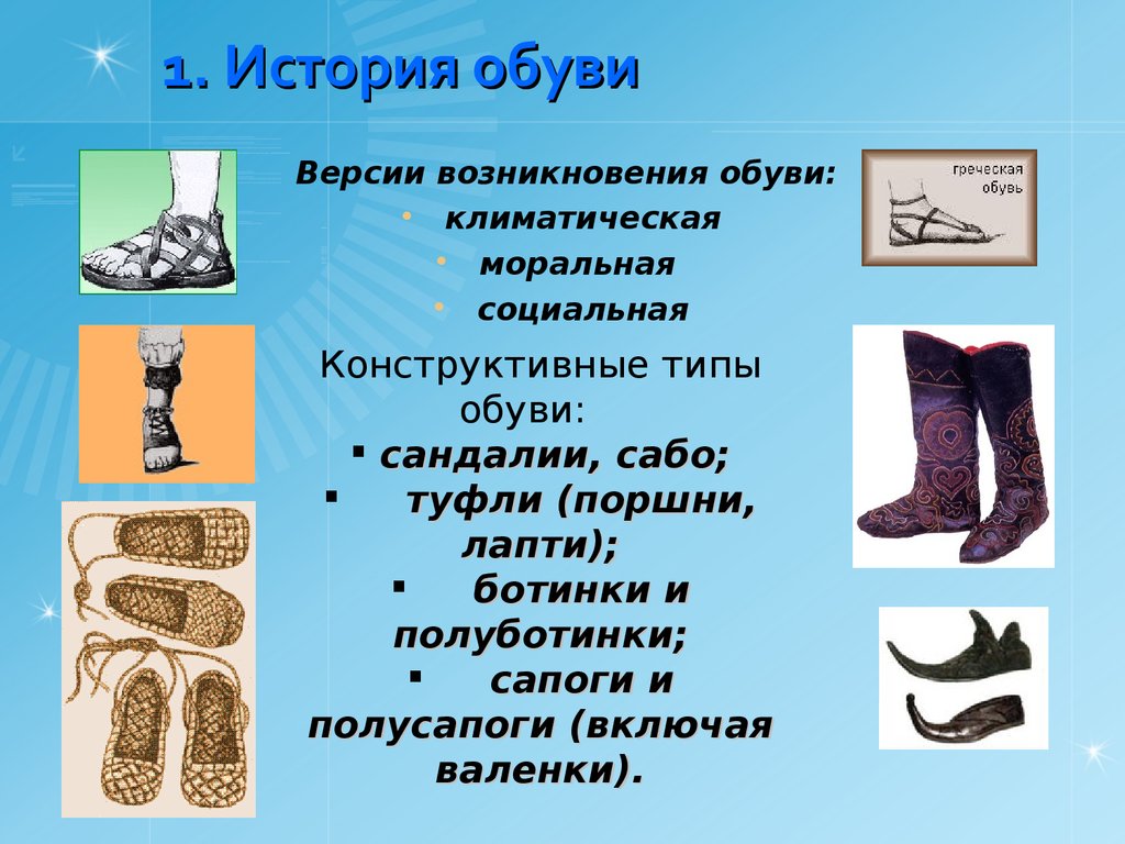 Основная мысль произведения сапожки. История возникновения обуви. Одежда и обувь. Древняя обувь. Презентация обуви.