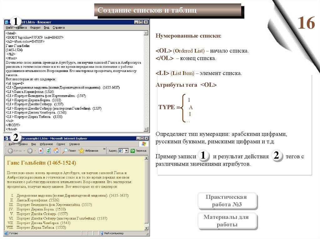 Вставка в список c. Нумерованный список пример. Нумерованный список html. Формирование списков html. Вставка звука и видео в документ html.