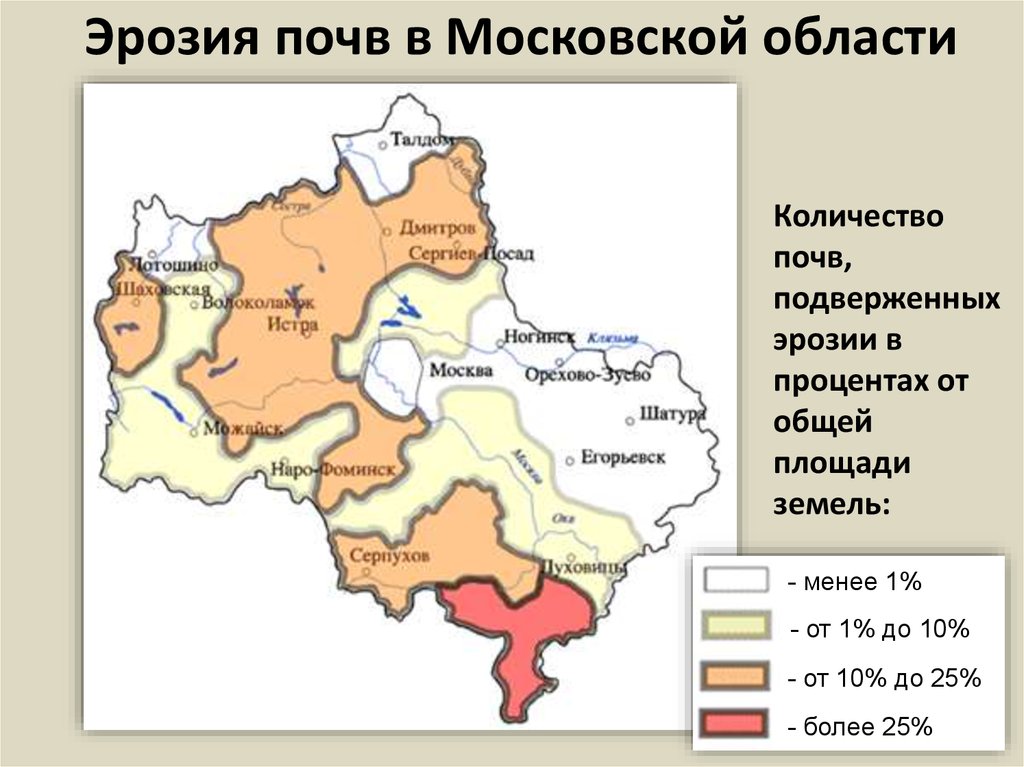 Карта эродированности почв