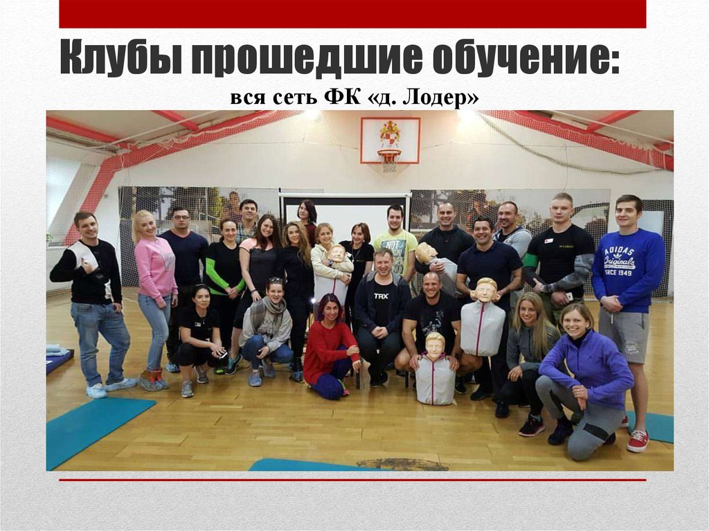 Клубы прошедшие обучение: