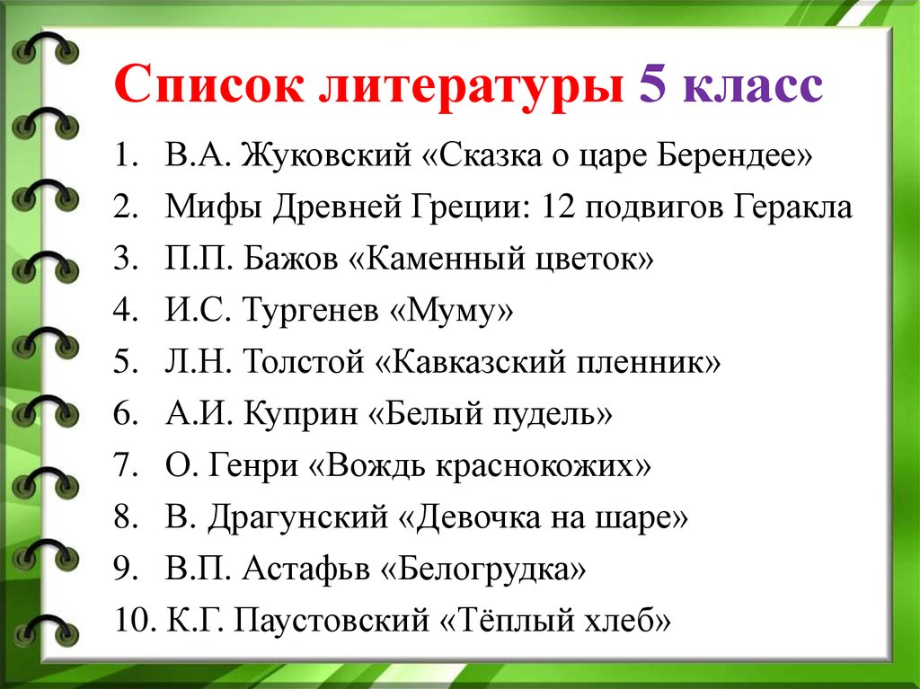 Темы для проектов по литературе для 6 класса