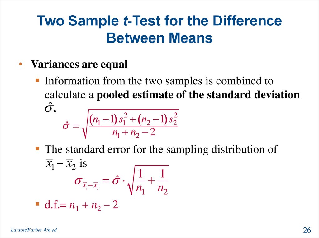 difference in mean hypothesis test