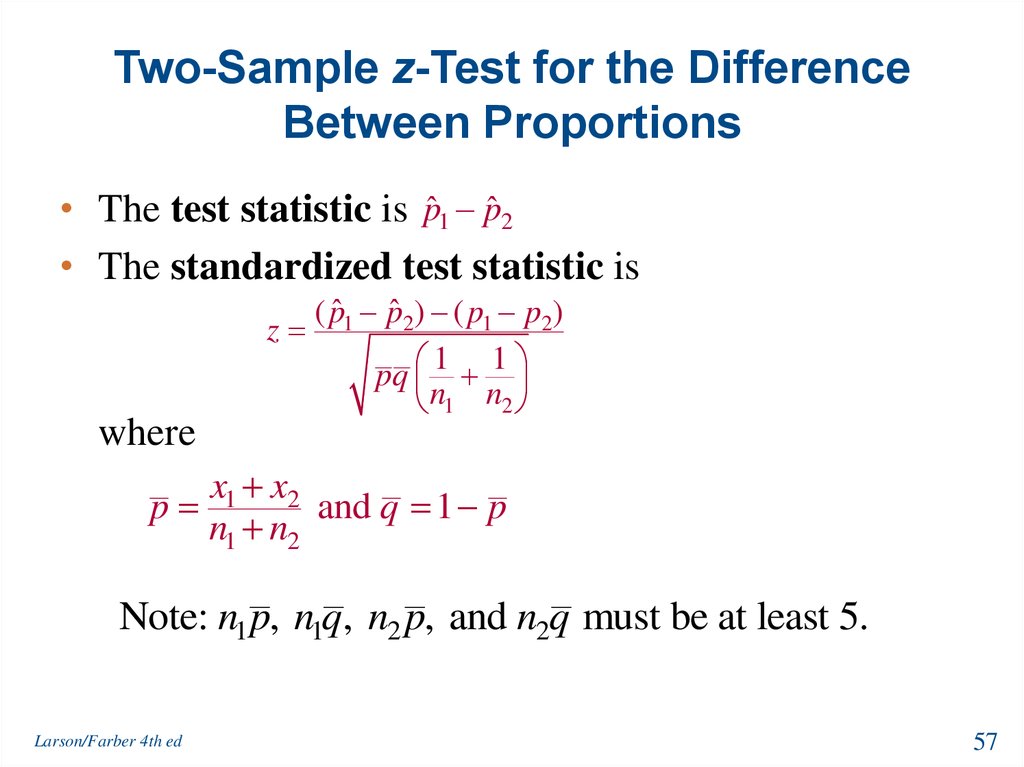 Hypothesis Testing with Two Samples - online presentation