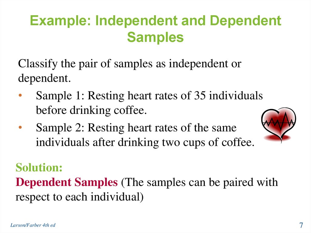 Dependent Sample Example