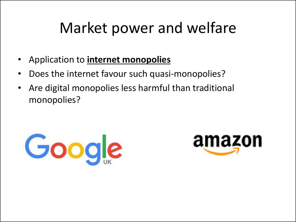 Market power and welfare