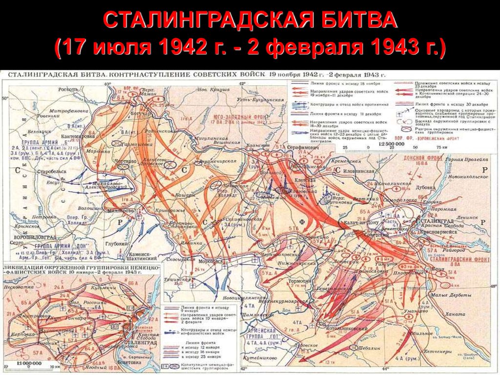 Сталинградская битва карта сражения