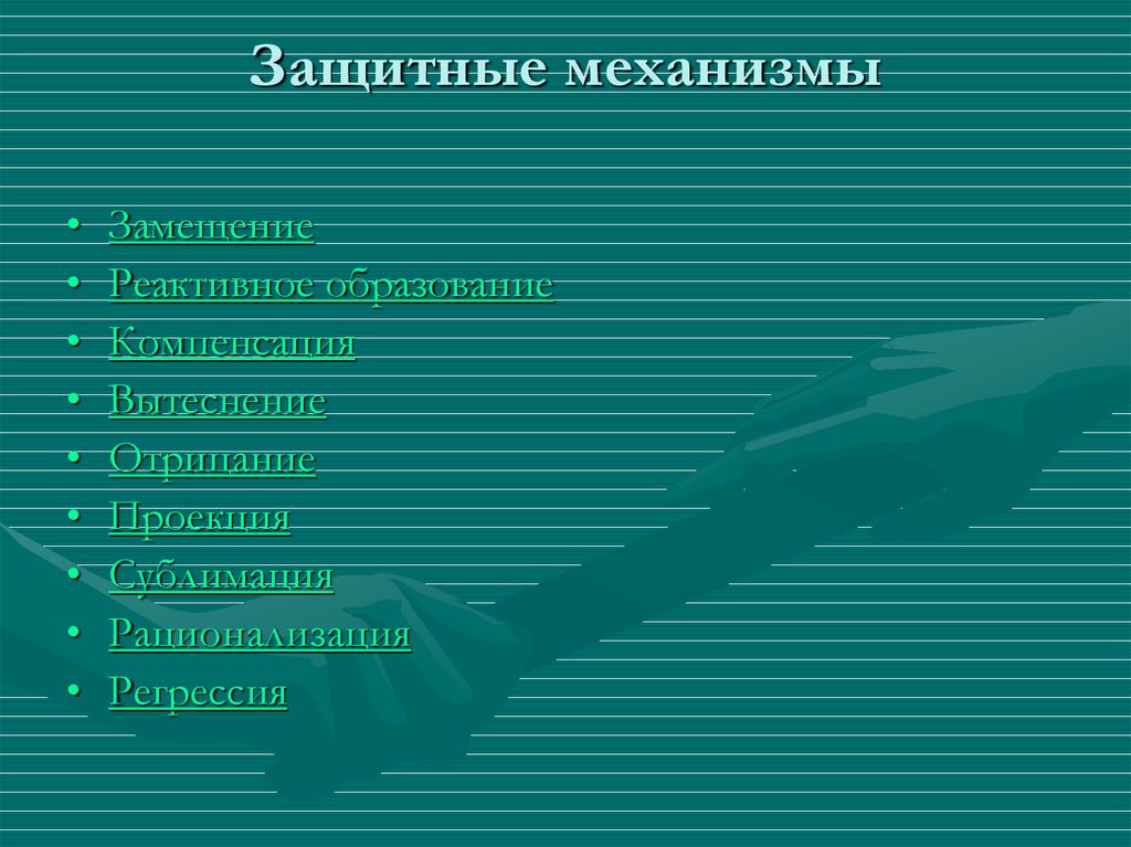 Механизм реактивного образования. Реактивное образование защитный механизм.