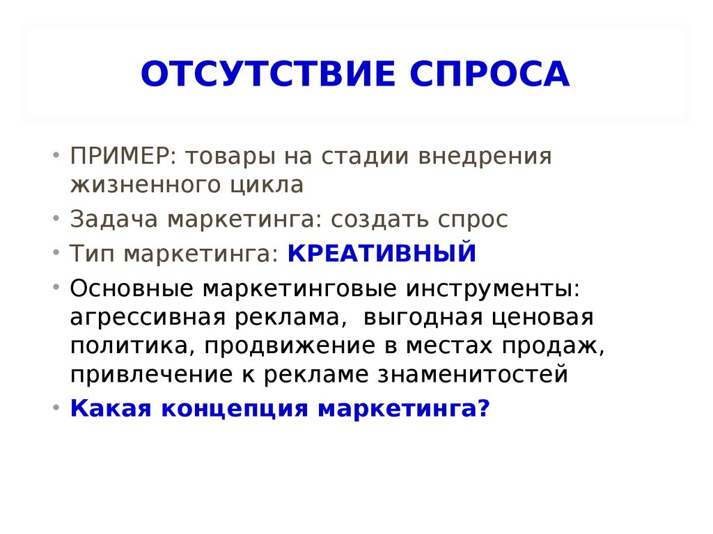 Виды спроса на продукцию