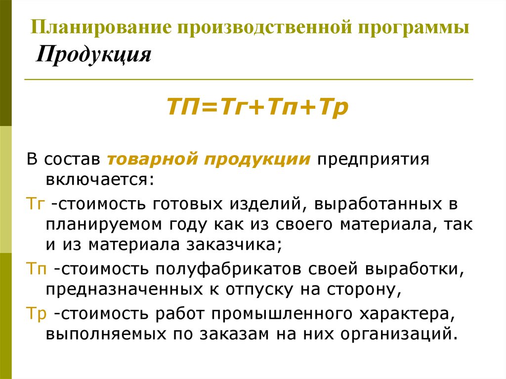 Презентация производственная мощность и производственная программа предприятия