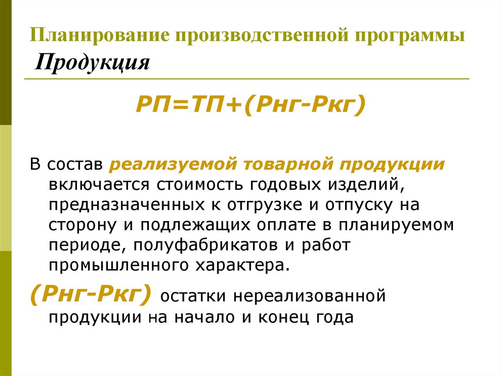 Планирование производственных мощностей презентация