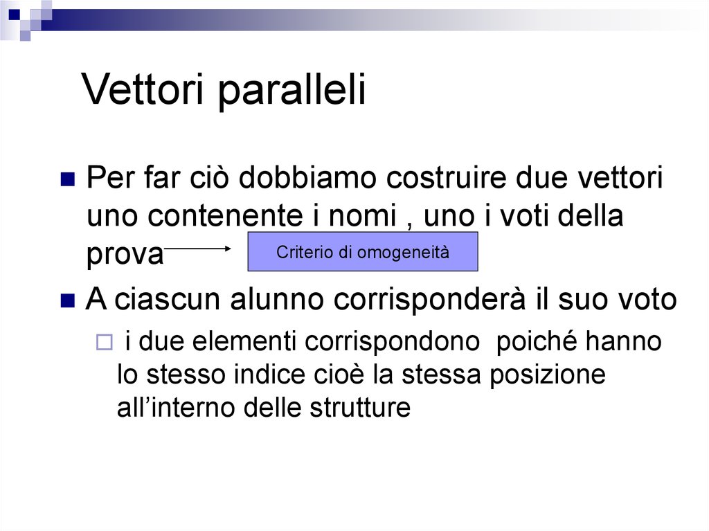 Vettori paralleli