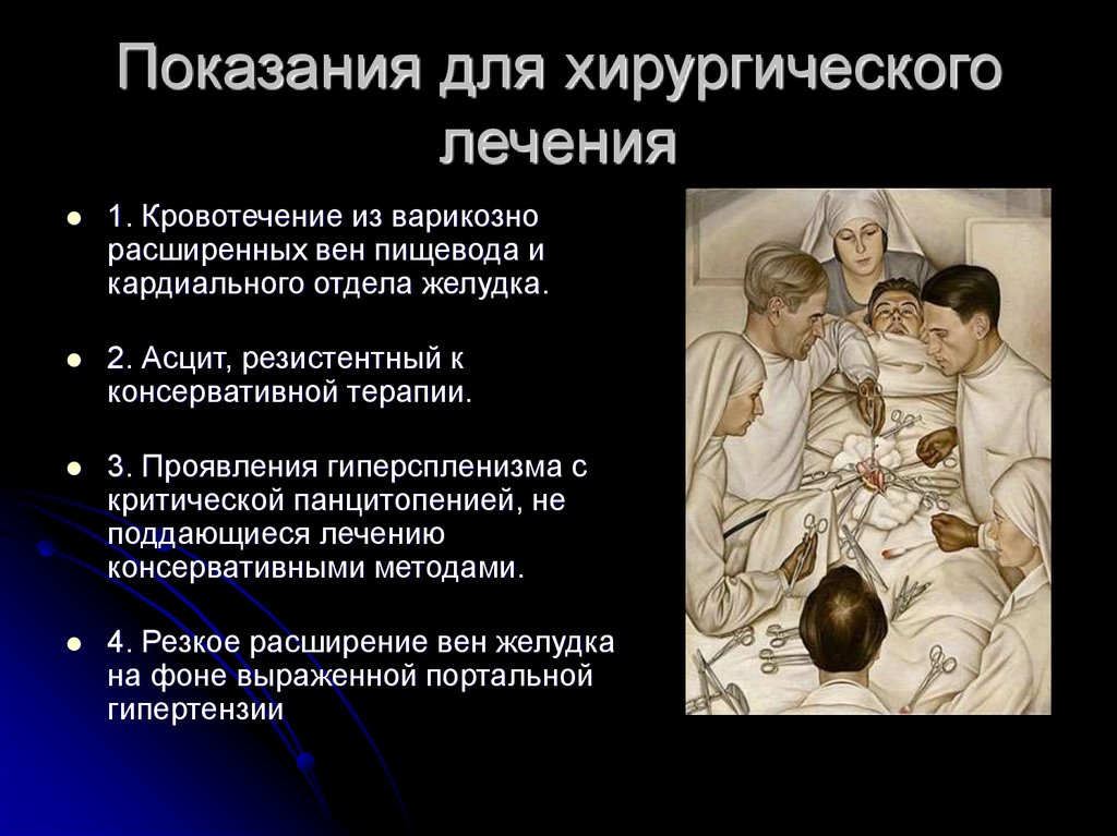 Показания для хирургического лечения