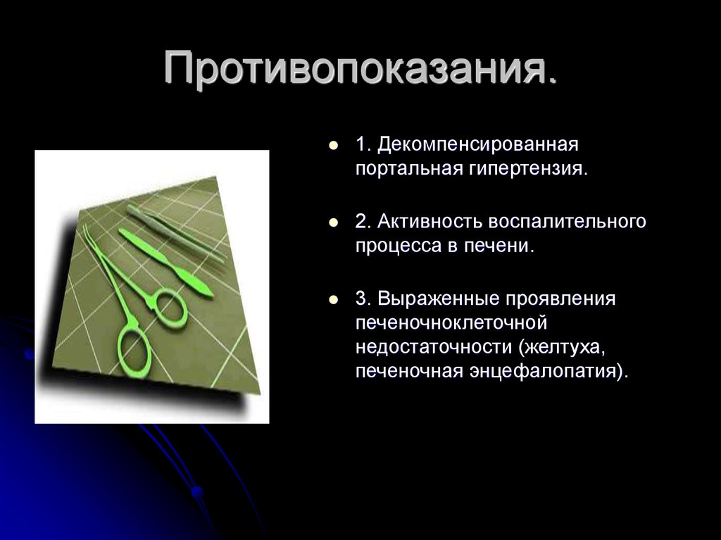 Противопоказания.