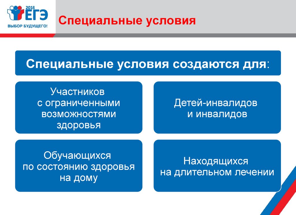 Какие спецусловия предусмотрены для слабовидящих участников гиа. Специальные условия ГИА что это. Технология проведения ГИА. Специальные условия. Основные понятия ГИА спасибо.