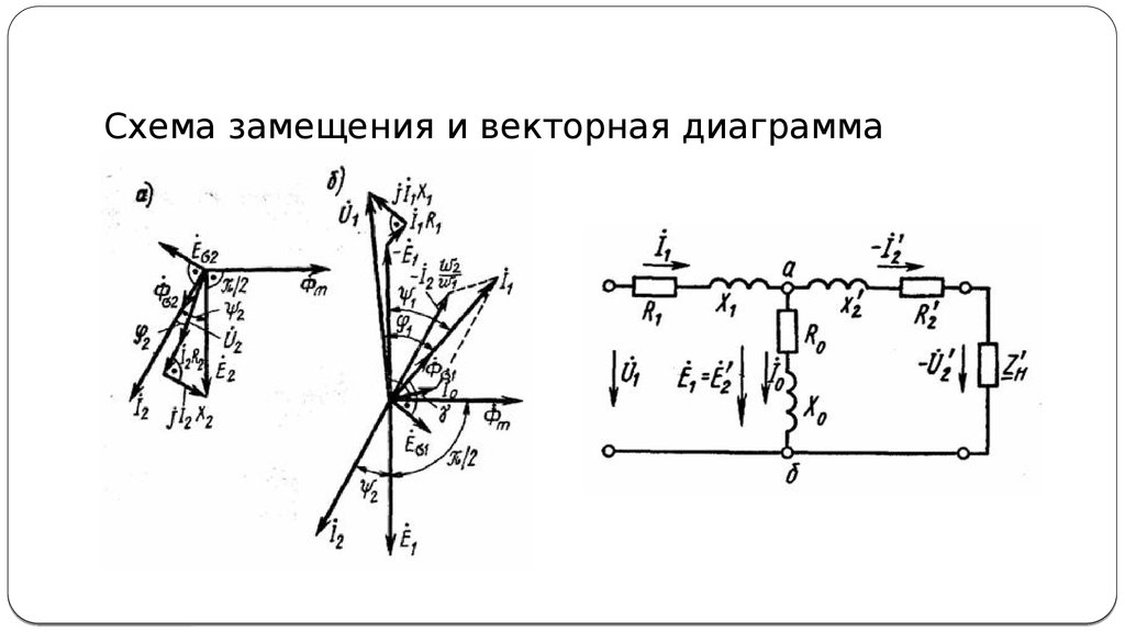 Схема замещения трансформатора тока