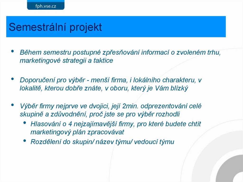 Semestrální projekt