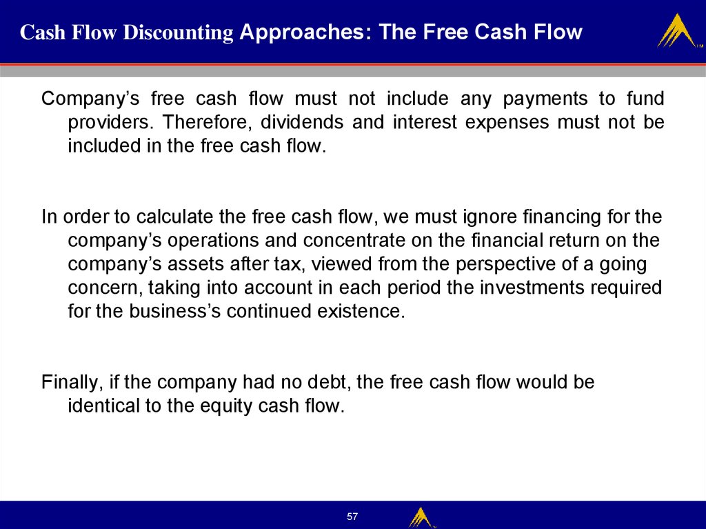 Cash Flow Discounting Approaches: The Free Cash Flow