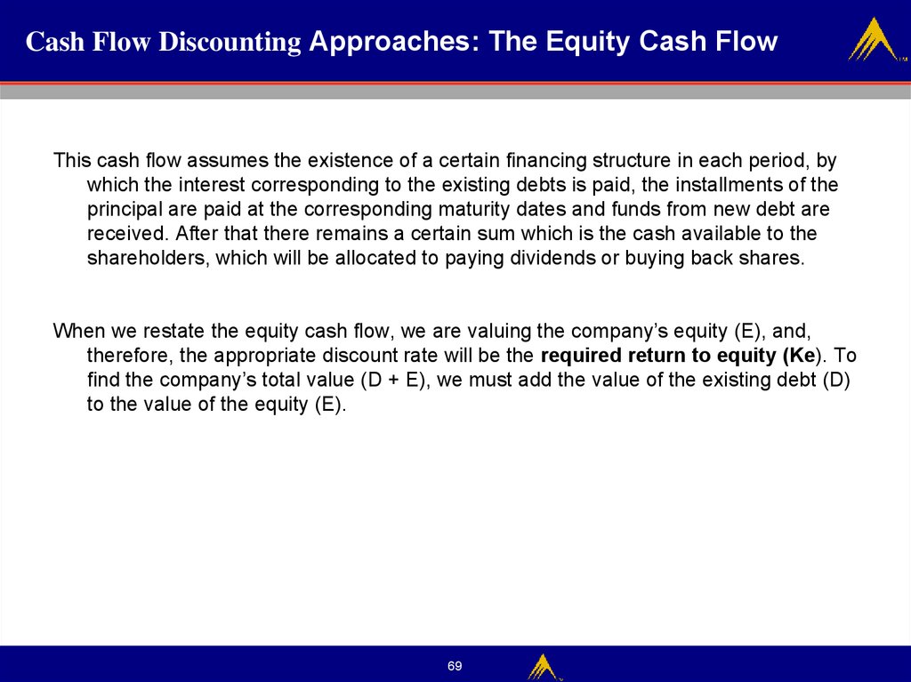 Cash Flow Discounting Approaches: The Equity Cash Flow