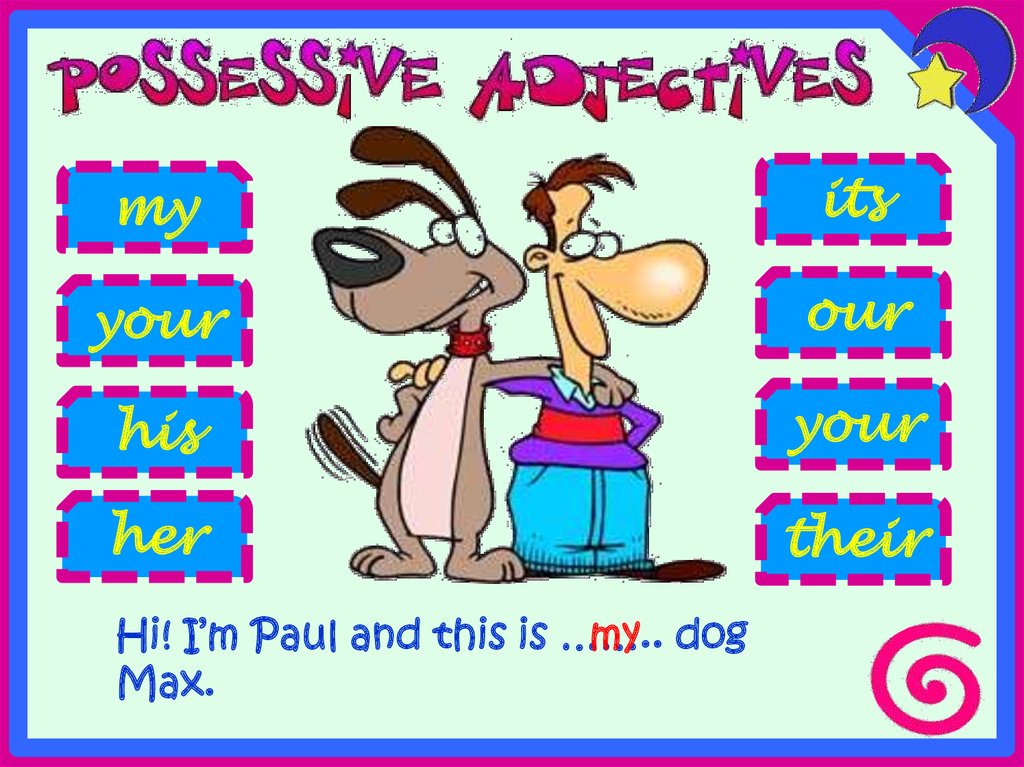 Possessive adjectives - online presentation